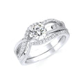 14k White Gold Bridal Set