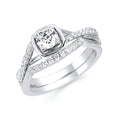 14k White Gold Bridal Set