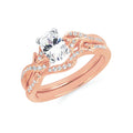 14k Rose Gold Bridal Set