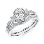 14k White Gold Bridal Set