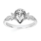 14k White Gold Bridal Set - Image 2