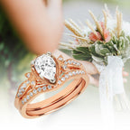 14k White Gold Bridal Set - Image 5