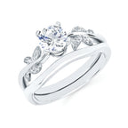 14k White Gold Bridal Set