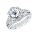 14k White Gold Bridal Set