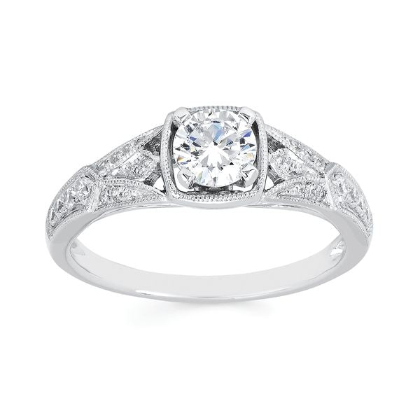 14k White Gold Bridal Set - Image 2