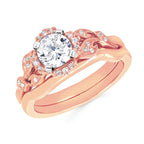 14k Rose Gold Bridal Set