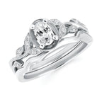 14k White Gold Bridal Set