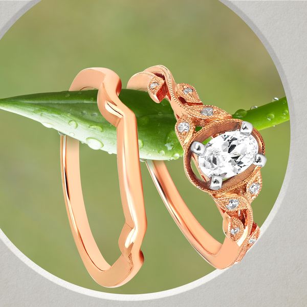 14k White Gold Bridal Set - Image 5