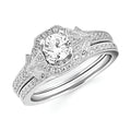 14k White Gold Bridal Set