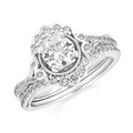 14k White Gold Bridal Set