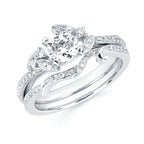 14k White Gold Bridal Set