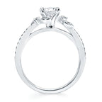 14k White Gold Bridal Set - Image 4