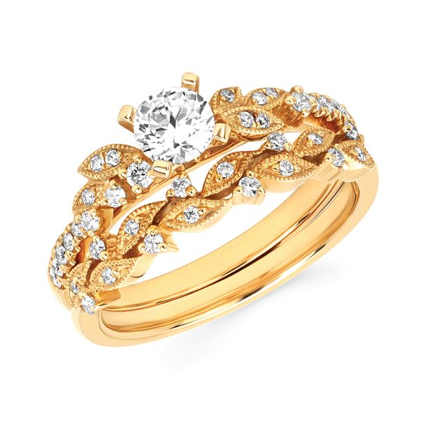 14k Yellow Gold Bridal Set