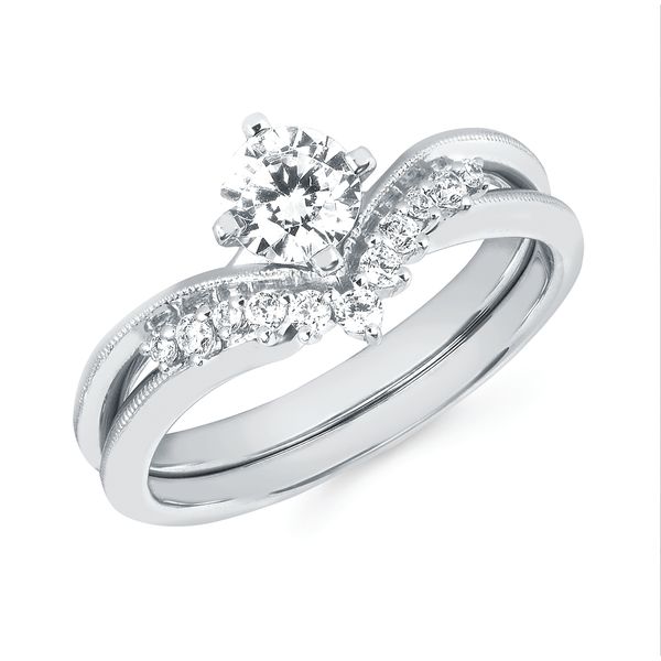 14k White Gold Bridal Set