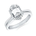 14k White Gold Bridal Set