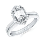14k White Gold Bridal Set