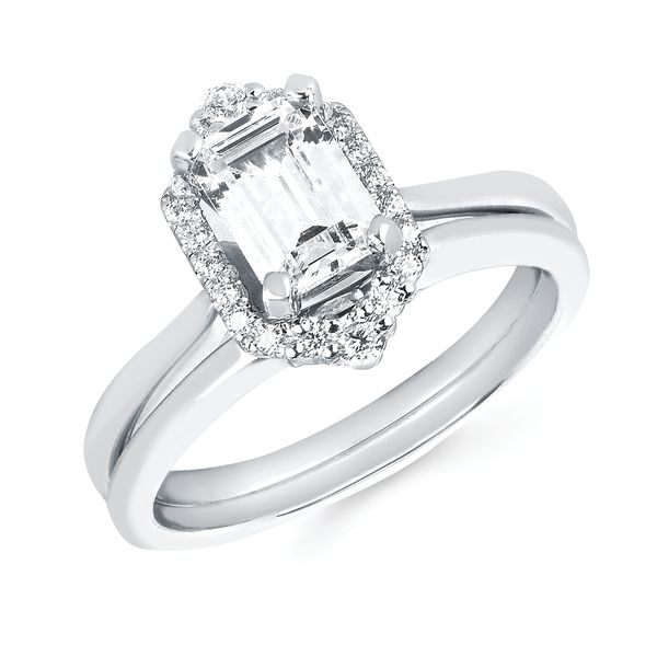 14k White Gold Bridal Set