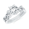 14k White Gold Bridal Set