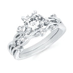 14k White Gold Bridal Set