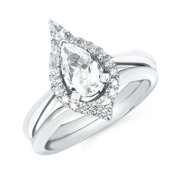 14k White Gold Bridal Set