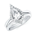 14k White Gold Bridal Set