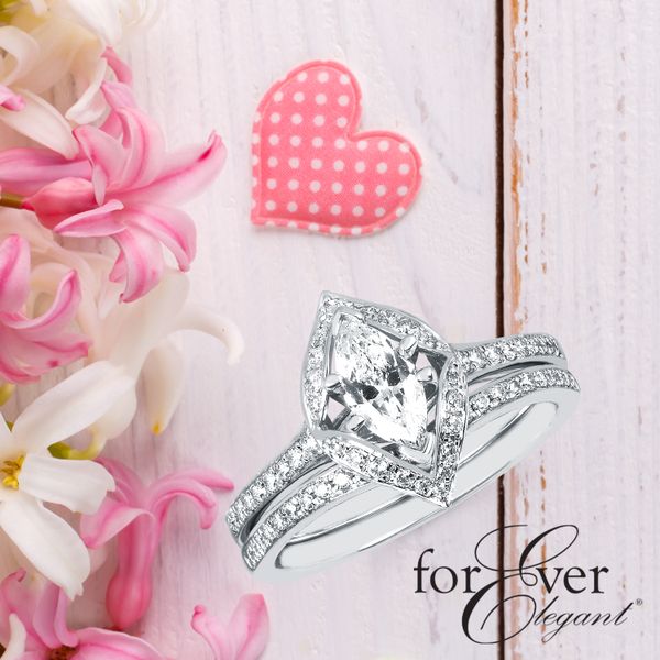 14k White Gold Bridal Set - Image 5