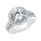 14k White Gold Bridal Set