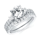14k White Gold Bridal Set