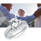 14k White Gold Bridal Set - Image 5