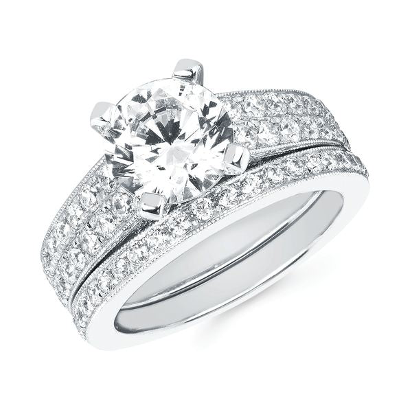 14k White Gold Bridal Set