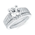 14k White Gold Bridal Set