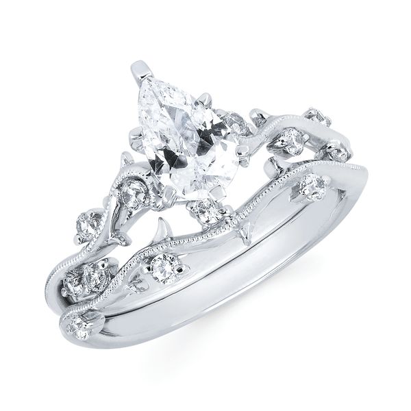 14k White Gold Bridal Set