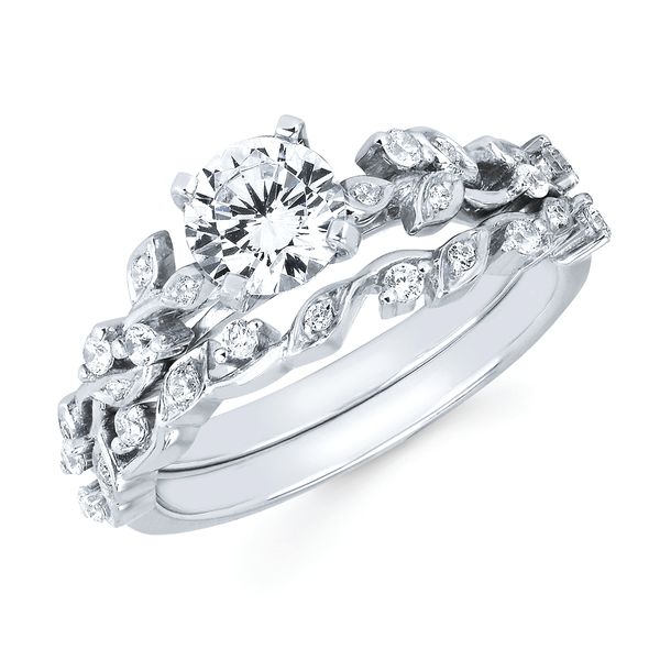 14k White Gold Bridal Set