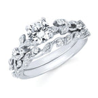 14k White Gold Bridal Set