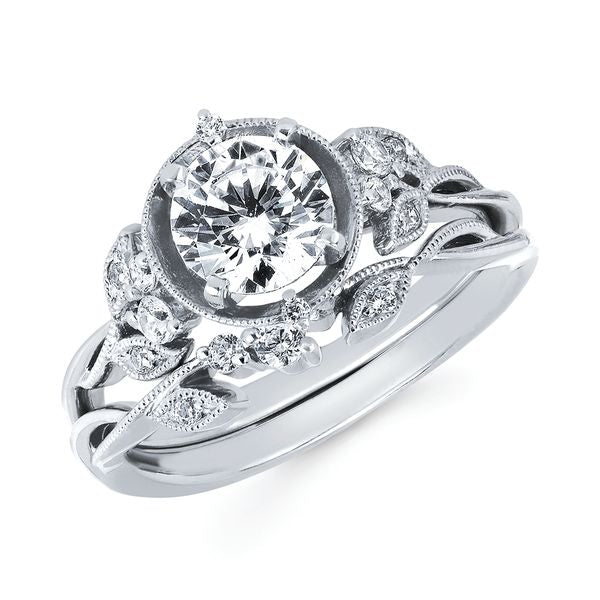 14k White Gold Bridal Set
