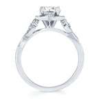 14k White Gold Bridal Set - Image 4