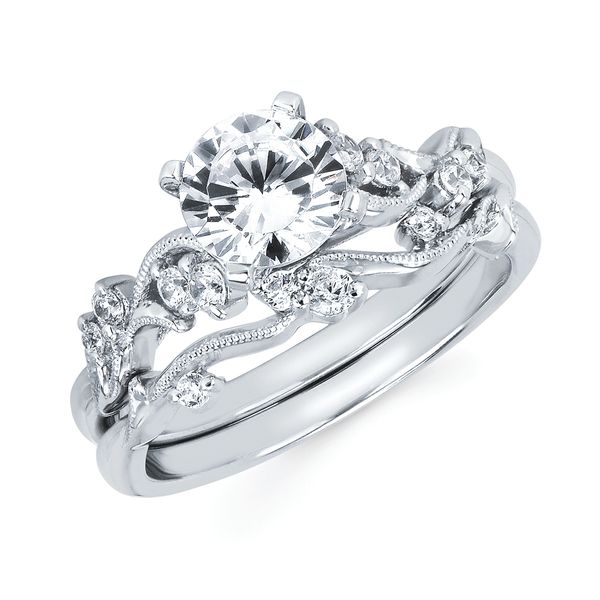 14k White Gold Bridal Set