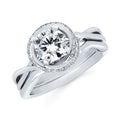 14k White Gold Bridal Set
