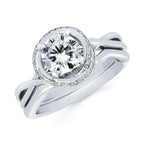 14k White Gold Bridal Set