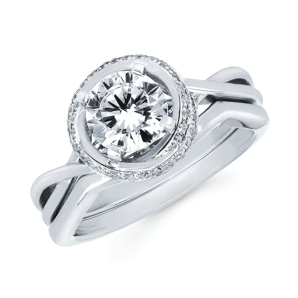 14k White Gold Bridal Set