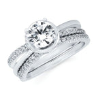 14k White Gold Bridal Set
