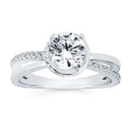 14k White Gold Bridal Set - Image 2