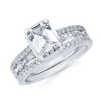 14k White Gold Bridal Set
