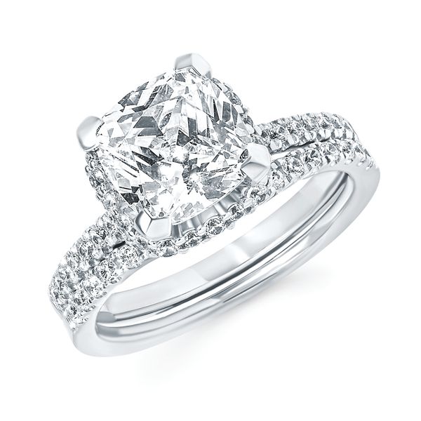 14k White Gold Bridal Set