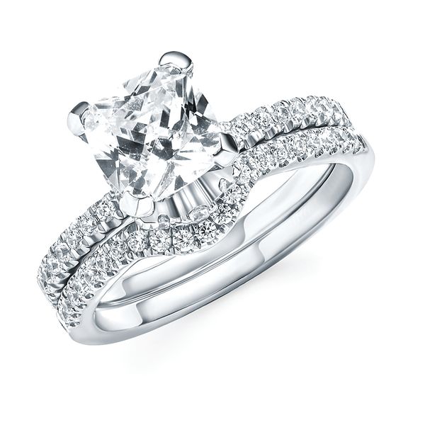 14k White Gold Bridal Set