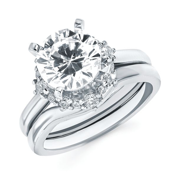 14k White Gold Bridal Set