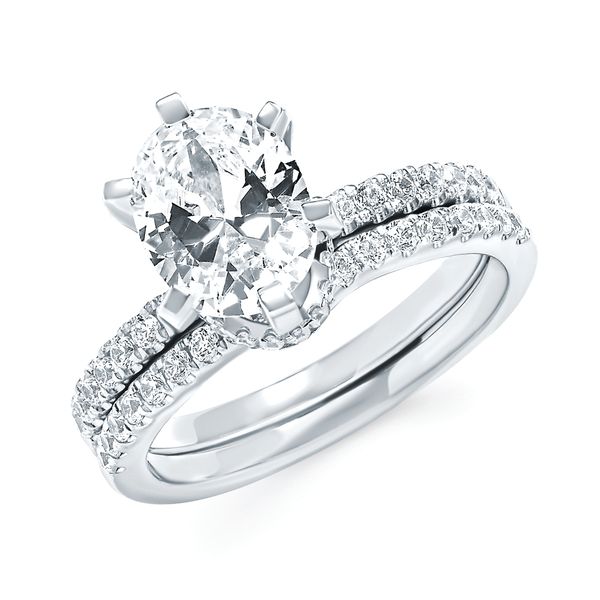 14k White Gold Bridal Set