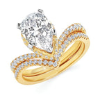 14k Yellow Gold Bridal Set