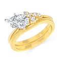 14k Yellow Gold Bridal Set