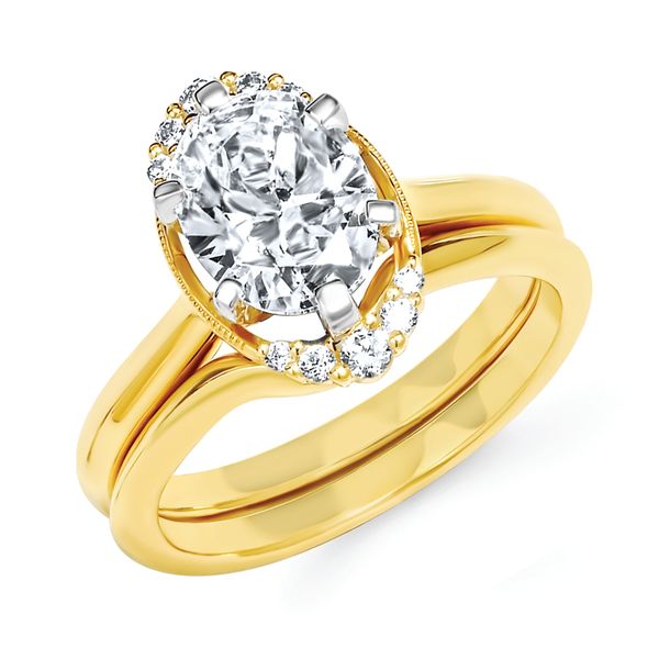 14k Yellow Gold Bridal Set